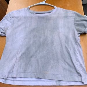 light blue cropped tshirt